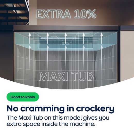 Haier Integrated Standard Dishwasher - Black with Sliding Door Fixing Kit - AO Annotation - Maxi Tub